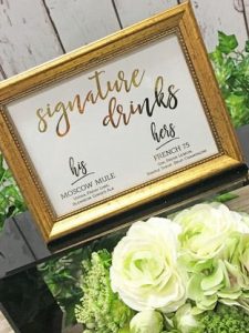 khung hình trang trí tiệc cưới